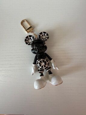 Black & White Mickey Spiderweb Baublebar Keychain